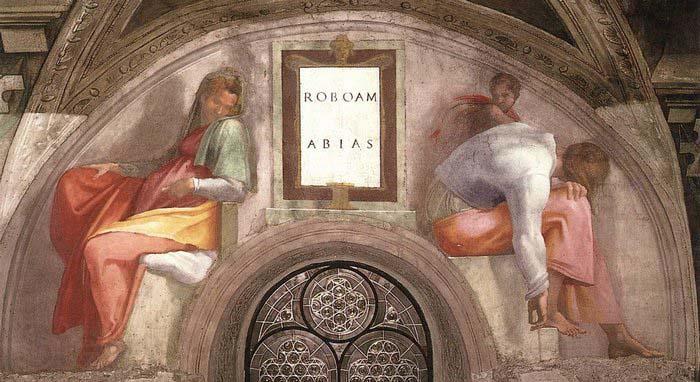 Michelangelo Buonarroti Rehoboam - Abijah France oil painting art